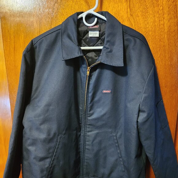 Men's XL Dickies NJ915DN Lined Navy Blue Zip Up Work Jacket - Picture 1 of 10